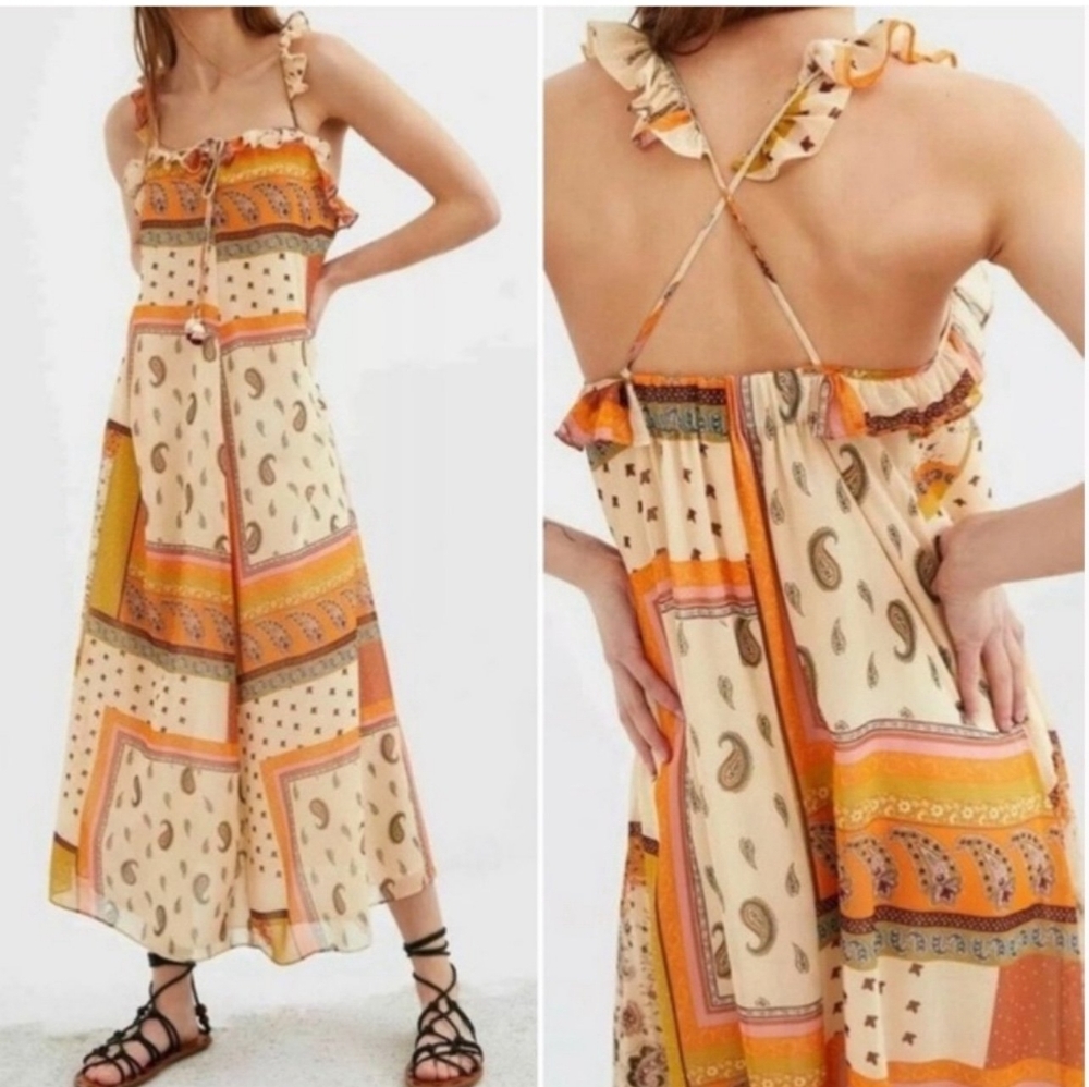 Zara Patchwork Maxi Dress